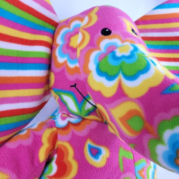 Melissa & Doug, Sally The Elephant, Pink Flower Power, Retro Stuffed Animal - Picture 5 of 8